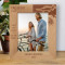 Vacation Time A Wise Man Travels To Discover Himself Personalized Wooden Frame 8" x 10" Brown (Vertical)