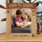 Happy 1st Father's Day Personalized Wooden Frame 8" x 10" Brown (Vertical)