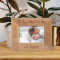 I Hope I'm Half The Man You Are When I Grow Up Personalized Wooden Frame-5" x 3 1/2" Brown Horizontal