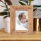 I Hope I'm Half The Man You Are When I Grow Up Personalized Wooden Frame 4" x 6" Brown (Vertical)