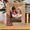 I Know I Am Little But I Also Know I Have The Best Dad Ever Personalized Wooden Frame-5" x 7" Brown (Vertical)