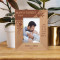 I Hope I'm Half The Man You Are When I Grow Up Personalized Wooden Frame 3 1/2" x 5" Brown (Vertical)
