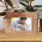 I Hope I'm Half The Man You Are When I Grow Up Personalized Wooden Frame-6" x 4" Brown Horizontal
