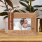 Best Dad Happy 1st Father's Day! Personalized Wooden Frame-5" x 3 1/2" Brown Horizontal