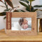 Best Dad Happy 1st Father's Day! Personalized Wooden Frame-6" x 4" Brown Horizontal
