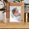 Best Dad Happy 1st Father's Day! Personalized Wooden Frame-5" x 7" Brown (Vertical)