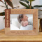 Best Dad Happy 1st Father's Day! Personalized Wooden Frame-7" x 5" Brown Horizontal