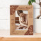 Being A Mother Is Not An Easy Task However You Do It In A Wonderful Way Personalized Wooden Frame 4" x 6" Brown (Vertical)