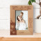 When You Became A Mom You Become Even More Beautiful Personalized Wooden Frame 4" x 6" Brown (Vertical)
