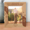 Best Grandpa Ever Personalized Wooden Frame 8" x 10" Brown (Vertical)