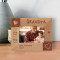 Grandpa Is The Heart Of The Family Personalized Wooden Frame-5" x 3 1/2" Brown Horizontal