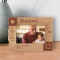 Grandpa Is The Heart Of The Family Personalized Wooden Frame-6" x 4" Brown Horizontal