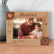 Grandpa Is The Heart Of The Family Personalized Wooden Frame-7" x 5" Brown Horizontal