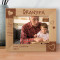 Grandpa Is The Heart Of The Family Personalized Wooden Frame-10" x 8" Brown Horizontal