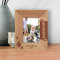 Grandchildren May outgrow Your Lap But They Will Never Outgrow Your Heart Personalized Wooden Frame 3 1/2" x 5" Brown (Vertical)