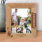 Grandchildren May outgrow Your Lap But They Will Never Outgrow Your Heart Personalized Wooden Frame 8" x 10" Brown (Vertical)