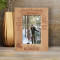 First Christmas Married Personalized Wooden Frame 4" x 6" Brown (Vertical)