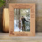 First Christmas Married Personalized Wooden Frame 5" x 7" Brown (Vertical)
