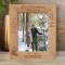 First Christmas Married Personalized Wooden Frame 8" x 10" Brown (Vertical)
