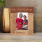 Our First Christmas Personalized Wooden Frame 3 1/2" x 5" Brown (Vertical)