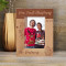 Our First Christmas Personalized Wooden Frame 4" x 6" Brown (Vertical)