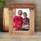 Our First Christmas Personalized Wooden Frame 5" x 7" Brown (Vertical)