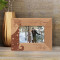 First X Mas Personalized Wooden Frame-5" x 3 1/2" Brown Horizontal