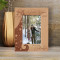 First X Mas Personalized Wooden Frame 4" x 6" Brown (Vertical)