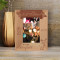 Our First Christmas Personalized Wooden Frame 3 1/2" x 5" Brown (Vertical)