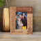 I Feel An Enormous Joy Personalized Wooden Frame 3 1/2" x 5" Brown (Vertical)
