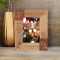 May You Have A Beautiful Christmas Time Personalized Wooden Frame 3 1/2" x 5" Brown (Vertical)
