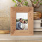 We Are Most Alive When We're In Love Personalized Wooden Frame 3 1/2" x 5" Brown (Vertical)