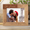 The Love We Give Away Is The Only Love We Keep Personalized Wooden Frame-10" x 8" Brown Horizontal