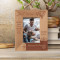 One Word Frees Us Of All The Weight & Pain Of Life That Word Is Love Personalized Wooden Frame 3 1/2" x 5" Brown (Vertical)