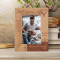 One Word Frees Us Of All The Weight & Pain Of Life That Word Is Love Personalized Wooden Frame 4" x 6" Brown (Vertical)
