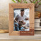 One Word Frees Us Of All The Weight & Pain Of Life That Word Is Love Personalized Wooden Frame 5" x 7" Brown (Vertical)