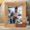 One Word Frees Us Of All The Weight & Pain Of Life That Word Is Love Personalized Wooden Frame 8" x 10" Brown (Vertical)