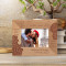 We Are Most Alive When We're In Love Personalized Wooden Frame-5" x 3 1/2" Brown Horizontal