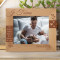 If I Know What Love Is It Is Because Of You Personalized Wooden Frame-10" x 8" Brown Horizontal