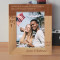 America Is A Land Of Opportunity And Don't Ever Forget It Personalized Wooden Frame 8" x 10" Brown (Vertical)