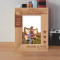 America Was Built on Courage Imagination And An Unbeatable Determination Personalized Wooden Frame 4" x 6" Brown (Vertical)