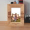 The Nation Will Remain The Land Of The Free Only So Long As It Is The Home Of The Brave Personalized Wooden Frame 4" x 6" Brown (Vertical)