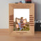 The Nation Will Remain The Land Of The Free Only So Long As It Is The Home Of The Brave Personalized Wooden Frame 5" x 7" Brown (Vertical)