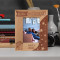 Hello New Home Personalized Wooden Frame 3 1/2" x 5" Brown (Vertical)