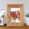 Hockey Personalized Wooden Picture Frame 4" x 6" Finished