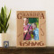Personalized When the Going Gets Tough Grandpa Goes Fishing Wooden Picture Frame 3 1/2" x 5" Finished