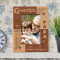 Grandpa's Love Personalized Wooden Picture Frame 4" x 6" Finished