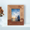 Fishing As No Man Is Born An Artist Personalized Wooden Frame 3 1/2" x 5" Brown (Vertical)