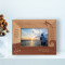 Fishing As No Man Is Born An Artist Personalized Wooden Frame-5" x 3 1/2" Brown Horizontal