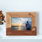 Fishing As No Man Is Born An Artist Personalized Wooden Frame-6" x 4" Brown Horizontal